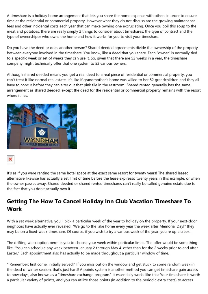 a timeshare is a holiday home arrangement that