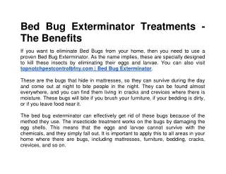 Bed Bug Exterminator Buffalo