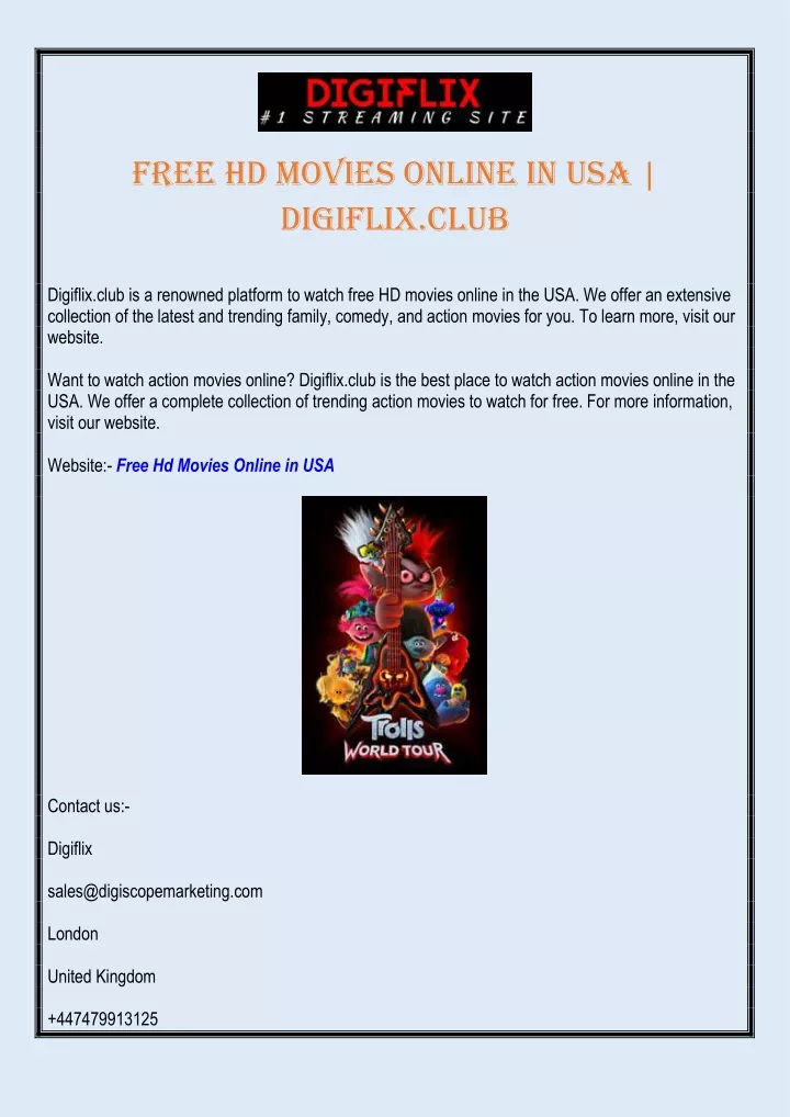 free hd movies online in usa digiflix club