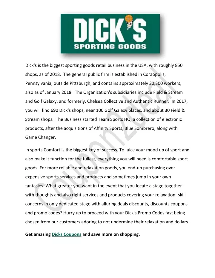 dick s is the biggest sporting goods retail