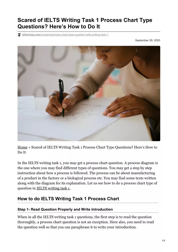 scared of ielts writing task 1 process chart type