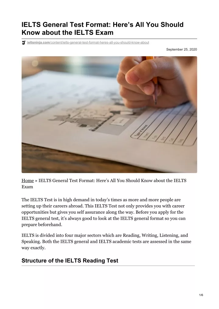 ielts general test format here s all you should