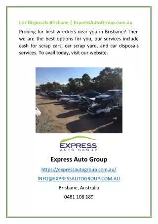 car disposals brisbane expressautogroup com au