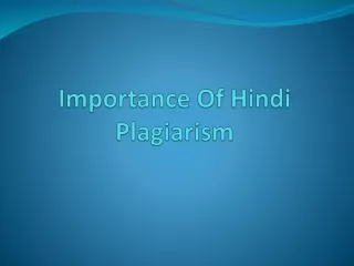 importance of hindi plagiarism