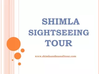 shimla sightseeing tour