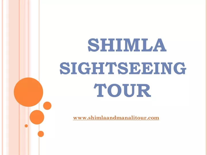 shimla sightseeing tour