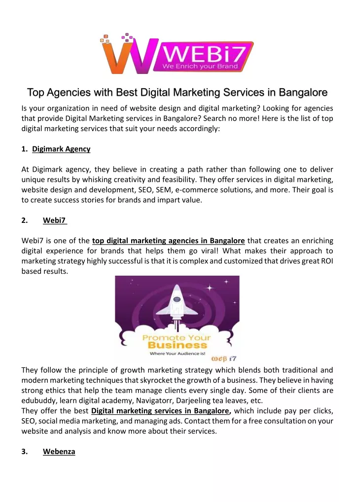 top agencies with best digital marketing services