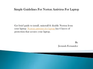 Simple Guidelines For Norton antivirus for laptop