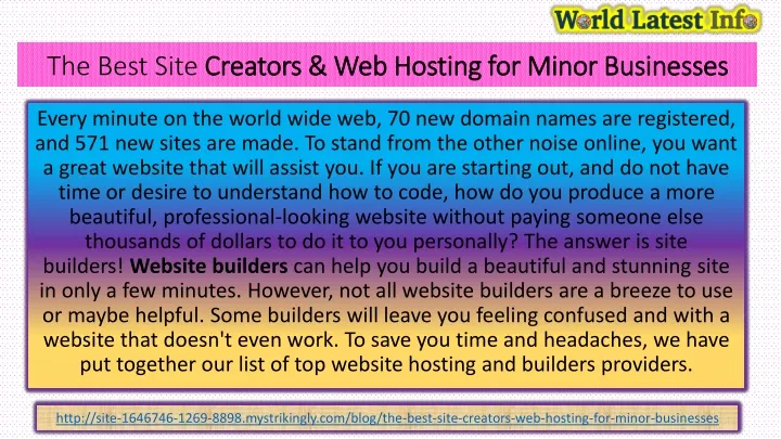 the best site creators web hosting for minor businesses