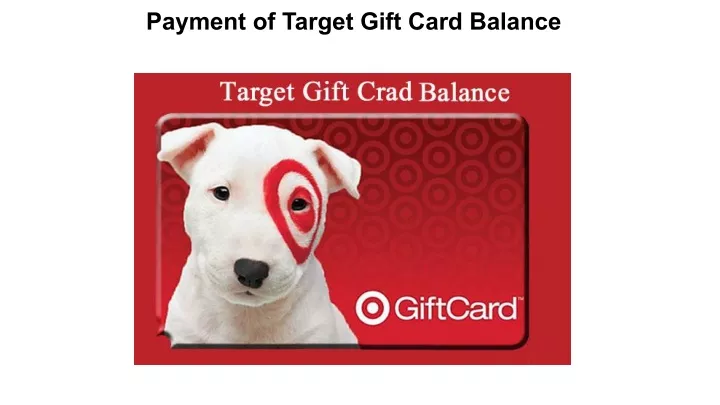 payment of target gift card balance