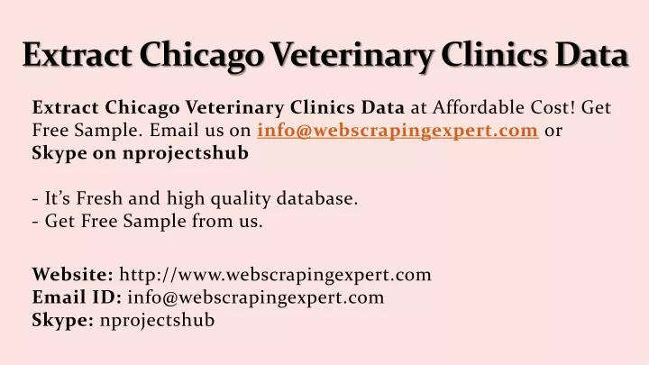extract chicago veterinary clinics data