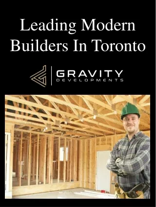 leading modern builders in toronto