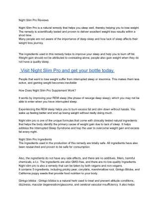 night slim pro reviews night slim