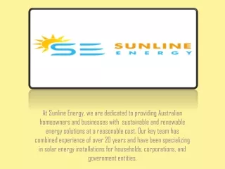 Residential Solar Power Brisbane-SunLine Energy