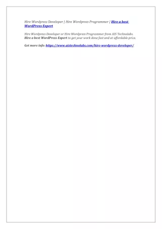 hire wordpress developer hire wordpress