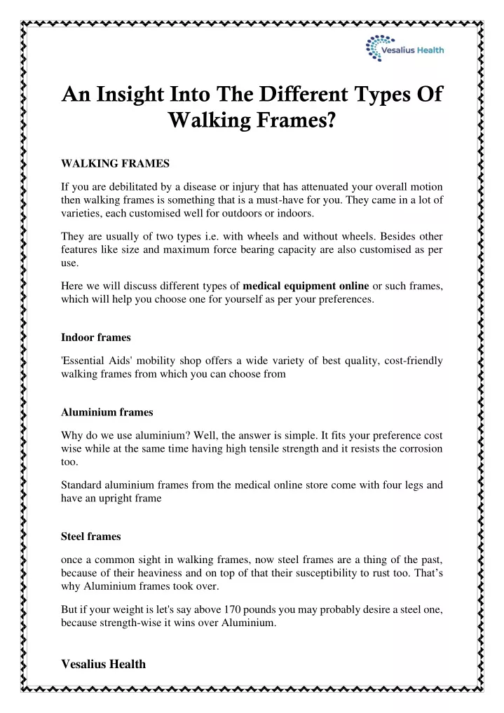 an insight into the different types of walking