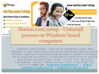 norton com setup uninstall process on windows based computers