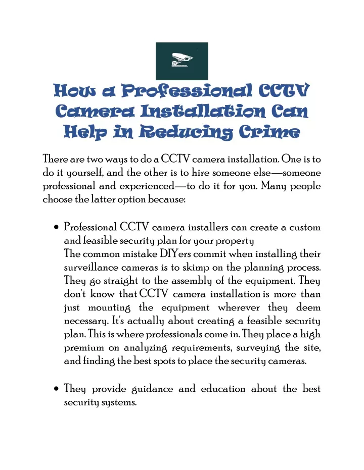 how a professional cctv how a professional cctv