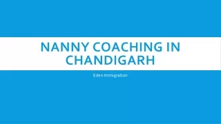 Best Nanny coaching in chandigarh