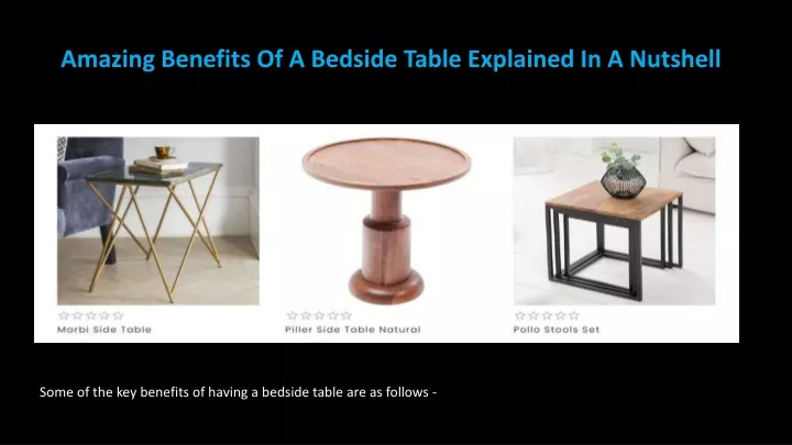 amazing benefits of a bedside table explained