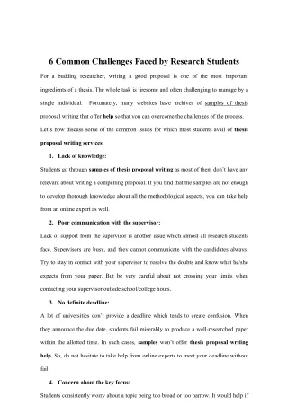 6 common challenges faced by research students