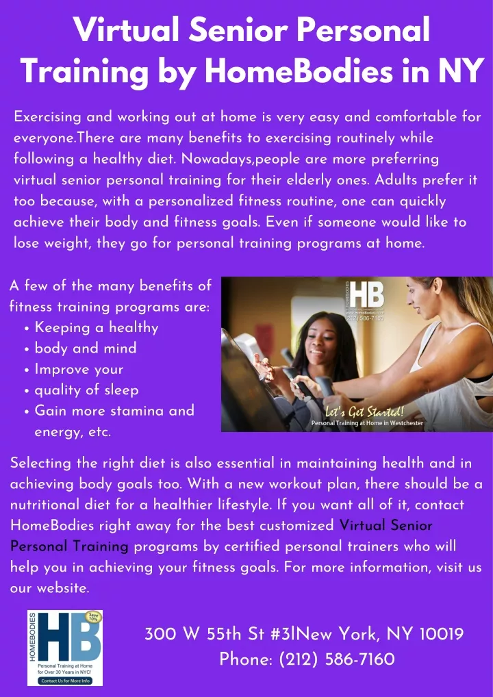 virtual senior personal training by homebodies