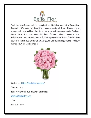 Flowers In Dominican Republic | Bellaflor.net