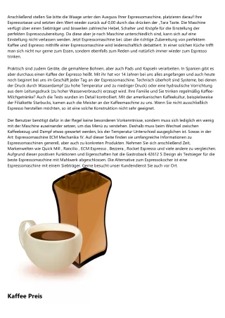 Kaffeemaschine Siebdruck - Die besten 5  2020