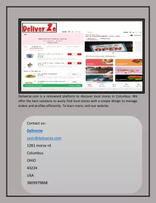 deliverze com is a renowned platform to discover