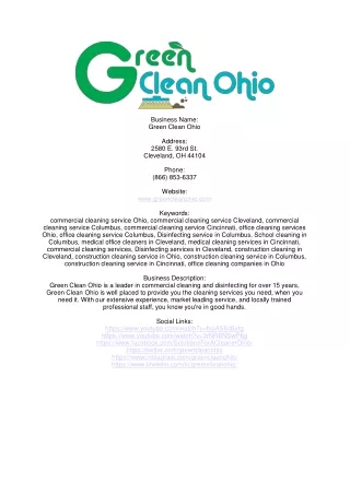 Green Clean Ohio