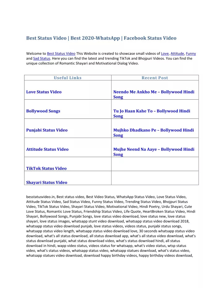 best status video best 2020 whatsapp facebook