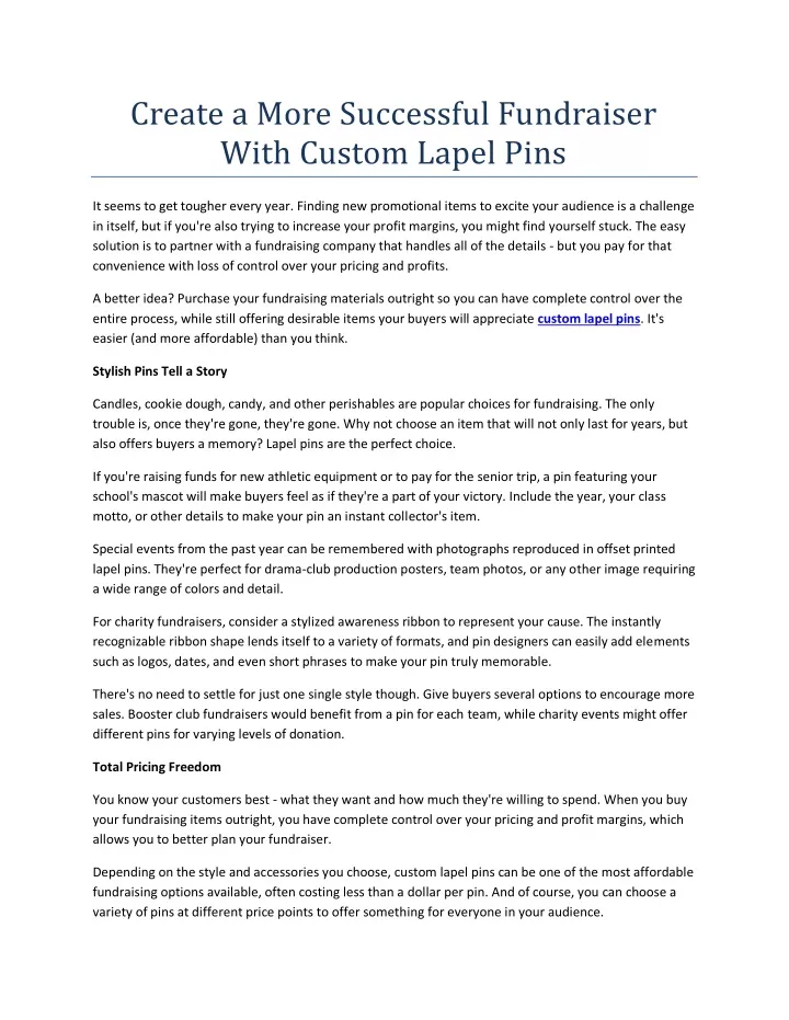 create a more successful fundraiser with custom