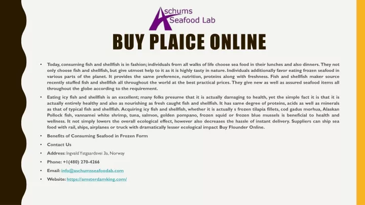 buy plaice online