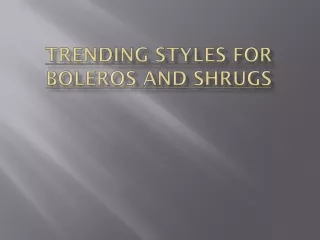 Bolero Jackets And Shrugs