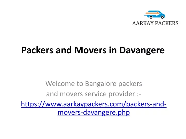 packers and movers in davangere