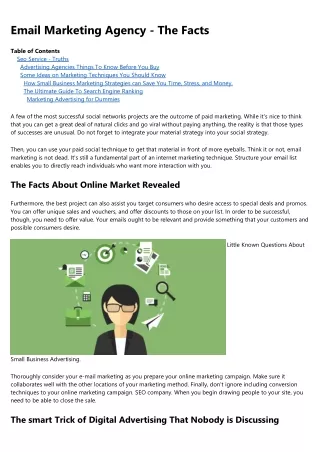 email marketing agency the facts