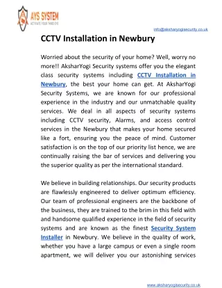 info@aksharyogisecurity co uk cctv installation