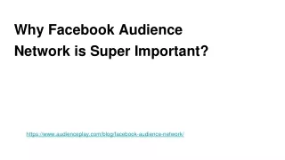 Why Facebook Audience Network is Super Important?