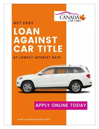 Loan against car title for financial hardship