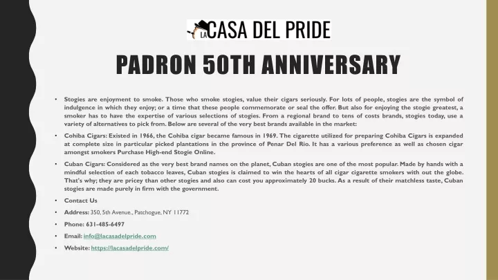 padron 50th anniversary