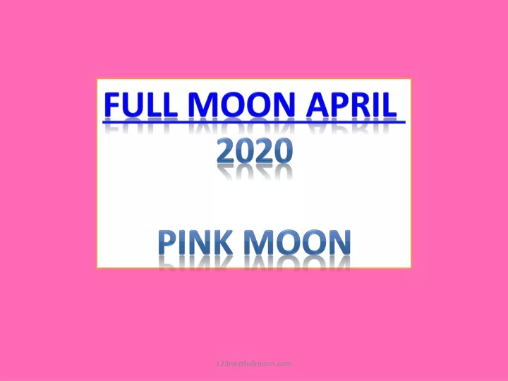 full moon april 2020 pink moon