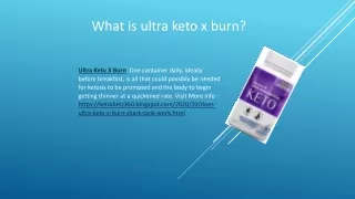 What is the Ultra Keto X Burn formula?