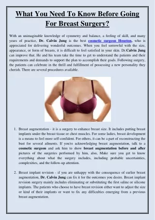 what you need to know before going for breast