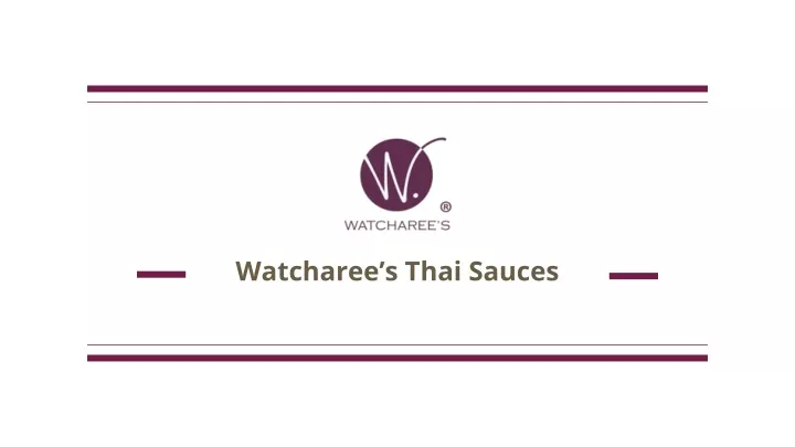 watcharee s thai sauces