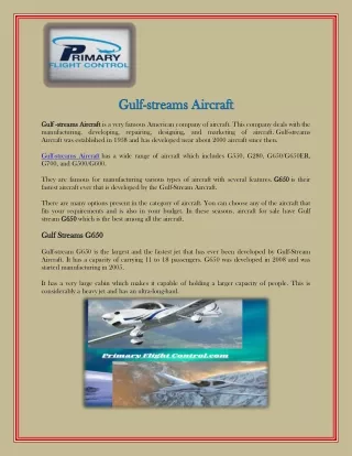 Gulf-streams Aircraft