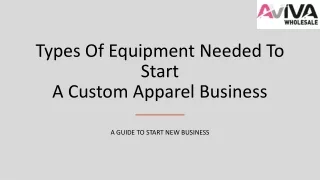 Equipment required to start a custom apparel business