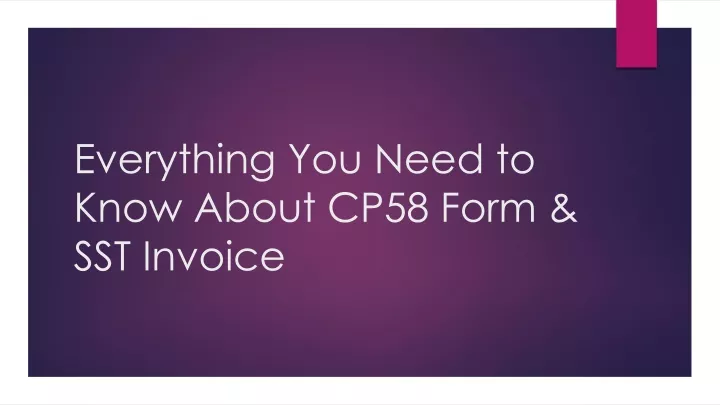 everything you need to know about cp58 form sst invoice