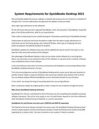 system requirements for quickbooks desktop 2021