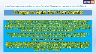 5 stages to make your own website