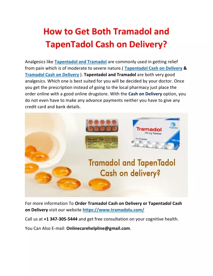 how to get both tramadol and tapentadol cash